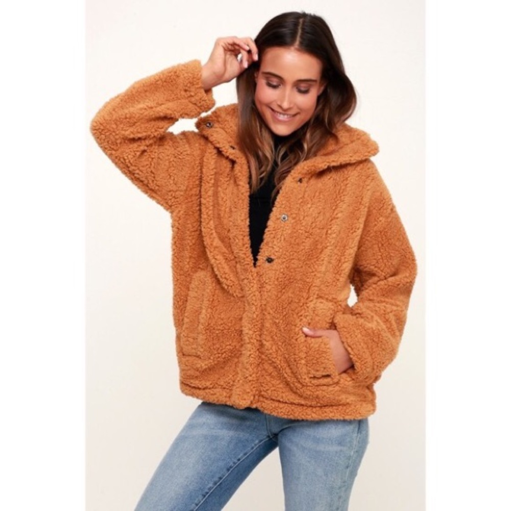 Billabong Camel Snap Front Sherpa Jacket
